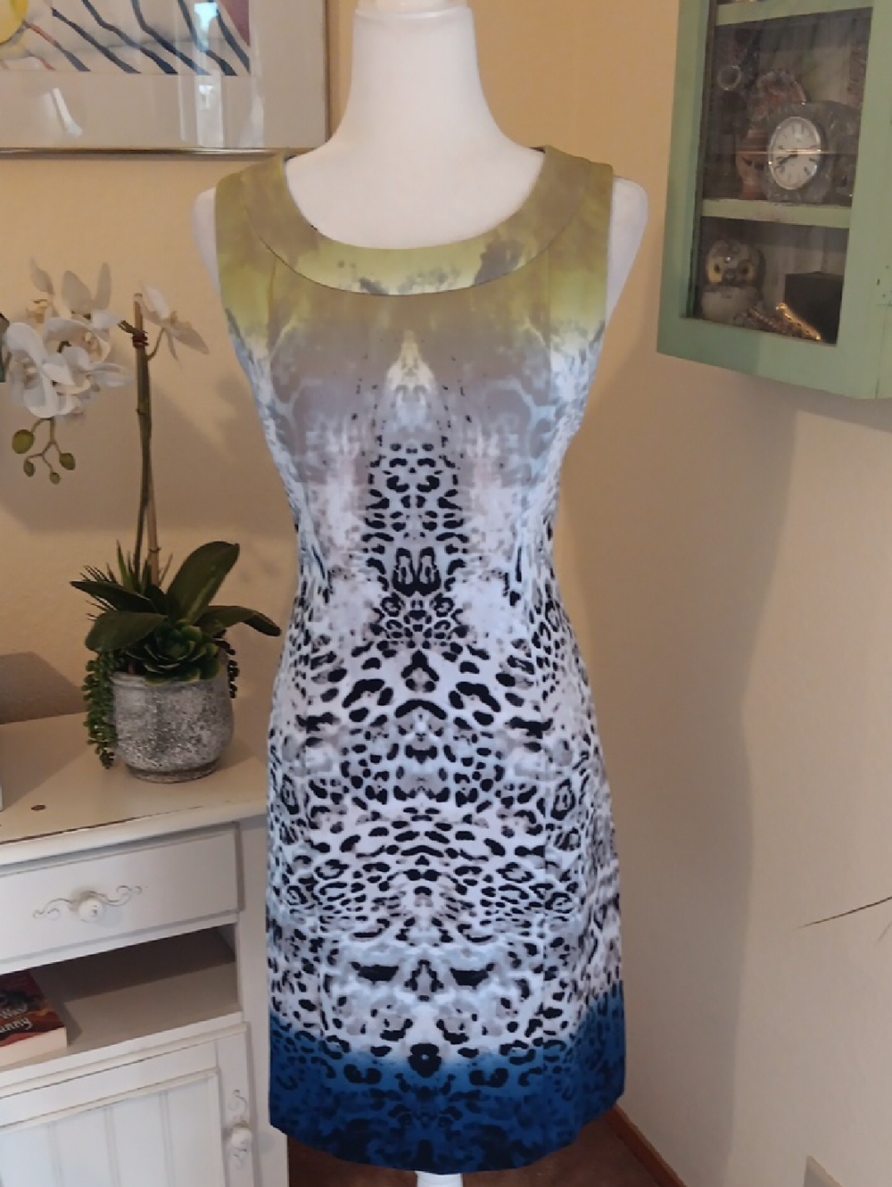 ILE Animal Print Sheath Dress